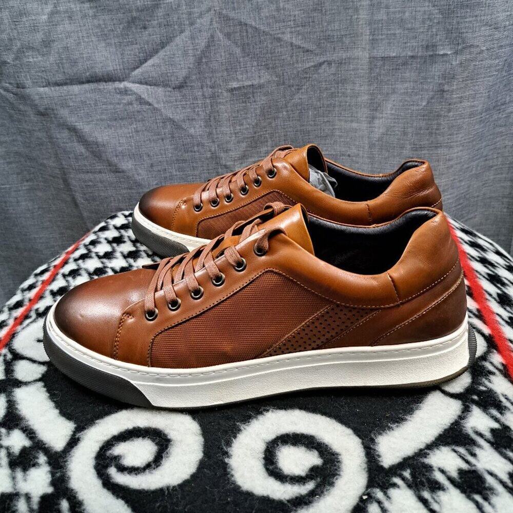 %Robert Graham Anchor RG5377L Mens Size 11.5 Brown Sneakers Shoes / D14
